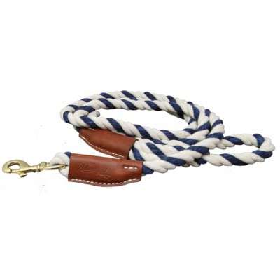 All Natural Leather & Cotton Rope Slip Leash