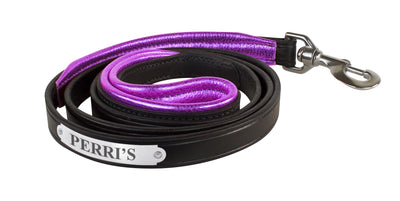Engraved Perri’s Padded Leather Dog Leash - 21 Color options- USA Made