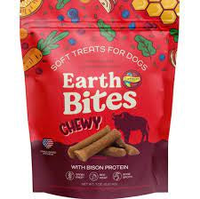 Earth Bites Grain Free Chewy 7 oz. Soft "Bison" Treats for Dogs 7.0 oz.