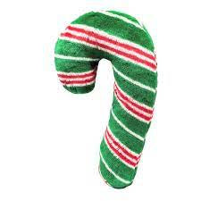Fluff & Tuff "2022 Holiday" Candy Cane Durable Dog Toy