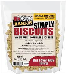 K-9 Granola Simply Biscuits 1 lb. for Small & Medium Dogs - MADE IN USA