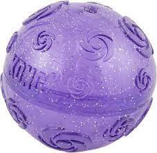 Kong  Crackle Glitter  Squeezz (No Squeak) Ball for Dogs