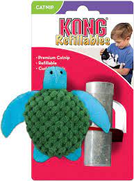 Kong Refillable Cat Toys with Catnip Cannister for Cats