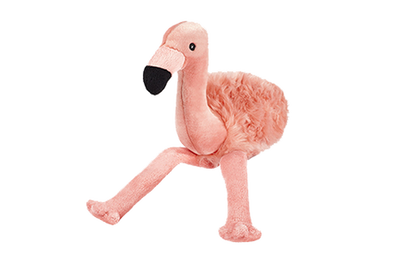 Fluff & Tuff Lola Flamingo- durable plush toy for dogs