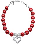 Mirage Heart & Pearl Necklace for Dogs