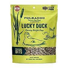 PolkaDog Duck Bits 8 oz pouch id treats for Dogs & Cats