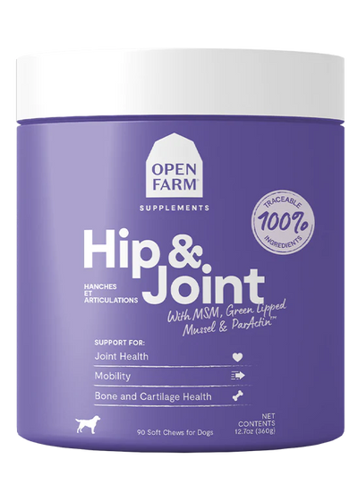 Open Farm Hip & Joint Supplement 90 count Chews for Dogs
