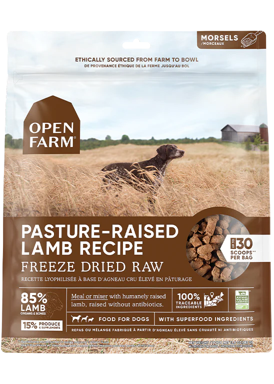 Open Farm Freeze Dried Pasture Raised Lamb Morsels for Dogs