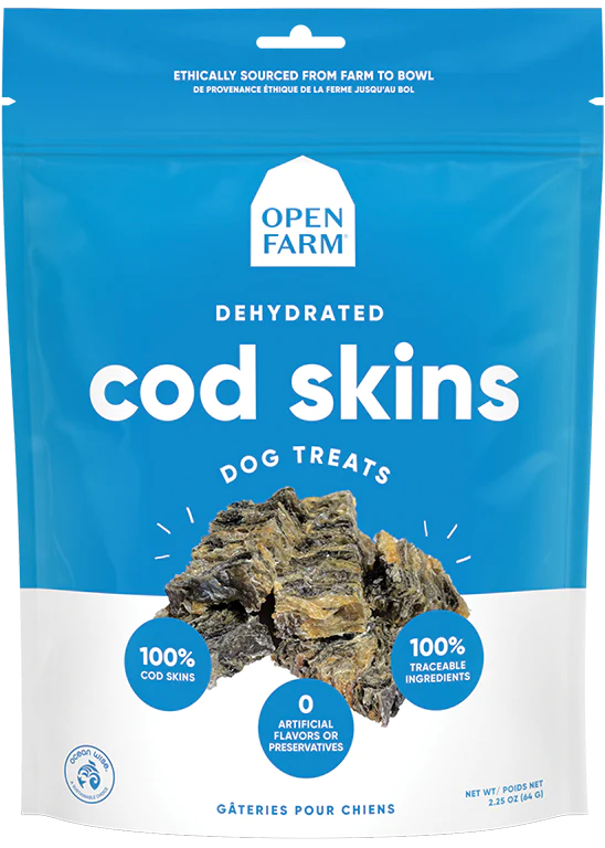 Dehydrated Cod Skin treats for dogs