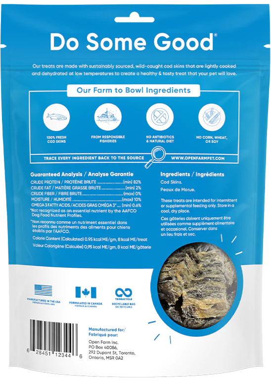 Dehydrated cod treats for dogs