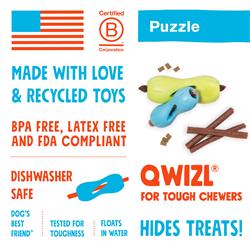 Qwizl Puzzle & Treat Toy for Dogs - MADE IN USA