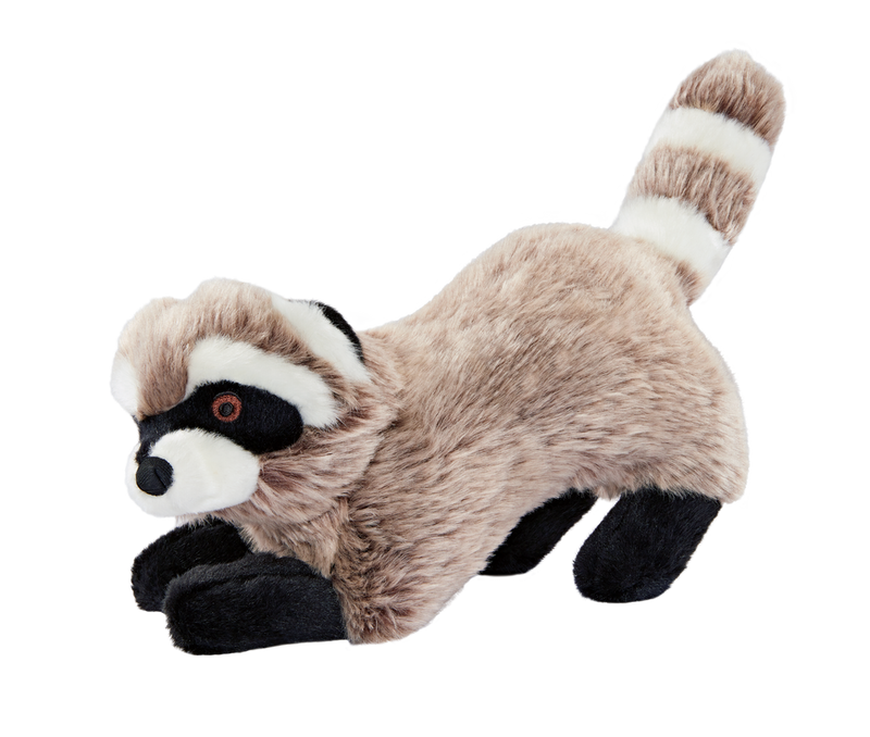 Fluff & Tuff Rocket Racoon- durable plush toy for dogs