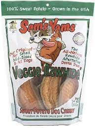 Sam’s Yams Veggie Rawhide Vegan Sweet Potato Treats for Dogs