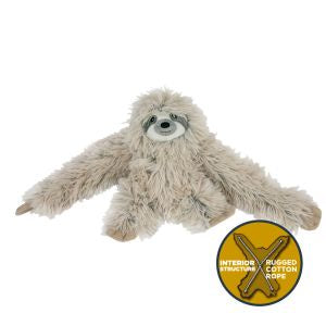 Tall Tails Plush Rope Sloth Durable Dog Toy