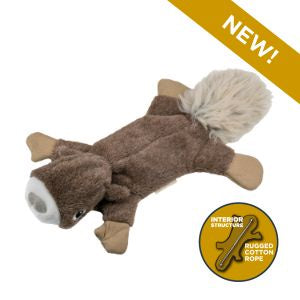 Tall Tails Plush Stuffless Squirrel 16" Durable Dog Toy