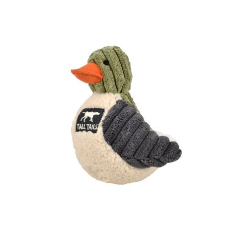 Tall Tails Plush Squeaker Duckling Sage 5" Durable Dog Toy