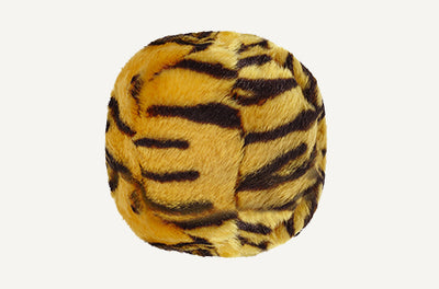 Fluff & Tuff Tiger Ball- durable plush toy for dogs
