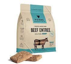 Vital Essentials Freeze-Dried Raw Beef Entree Dog Food Patties  30.0 oz