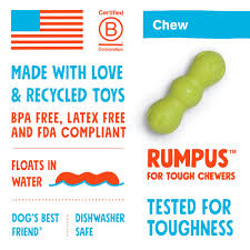 West Paw Rumpus Chew Toy for Dogs - MADE IN USA