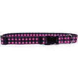 Pink Buffalo Plaid Adjustable or Martingale Dog Collar
