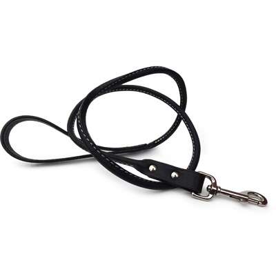 American Made Luxury Rolled Leather Dog Leash- Auburn Leathercrafters -8 color choices