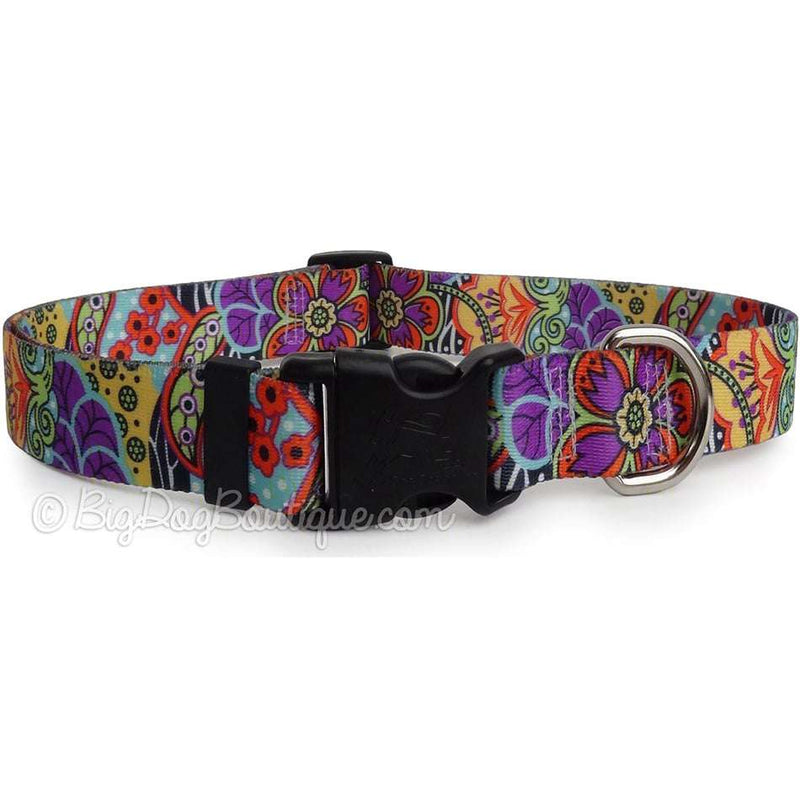 Amazon Floral Dog Collar (Adjustable or Martingale)