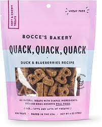 Bocce's Bakery Quack, Quack, Quack Soft Duck Dog Treats - MADE IN USA