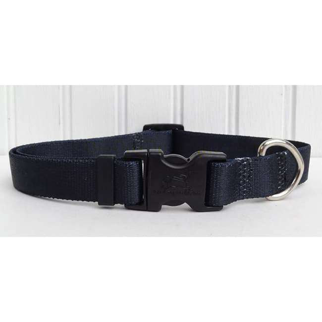 Solid Black Dog Collar- adjustable or martingale