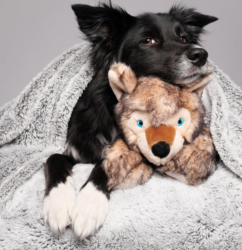 Fluff & Tuff Lobo Wolf Plush Dog Toy