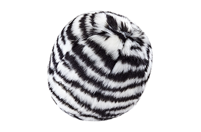 Fluff & Tuff - Zebra Ball Squeakerless Plush Dog Toy